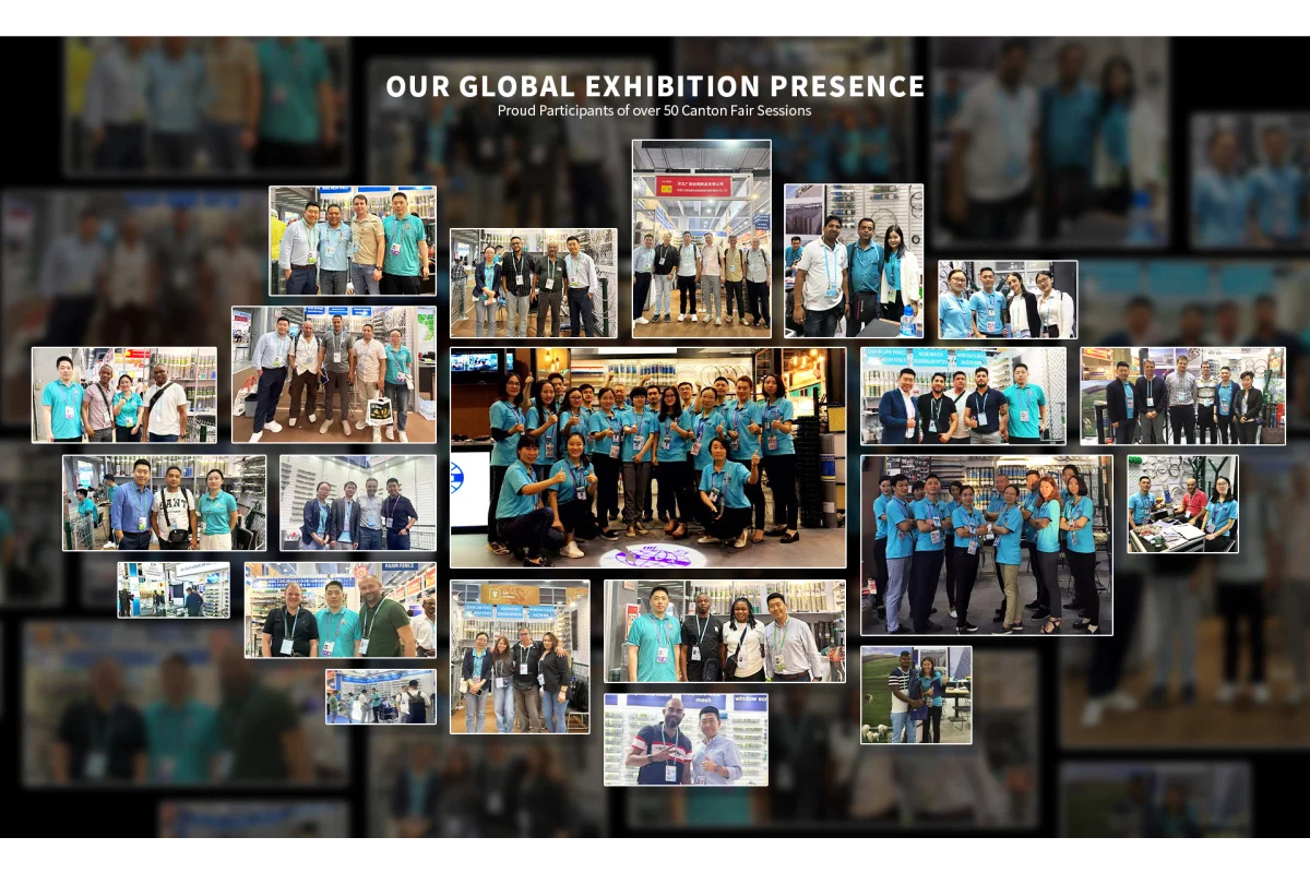 Anjia Group global exhibition presence at international trade shows including Canton Fair